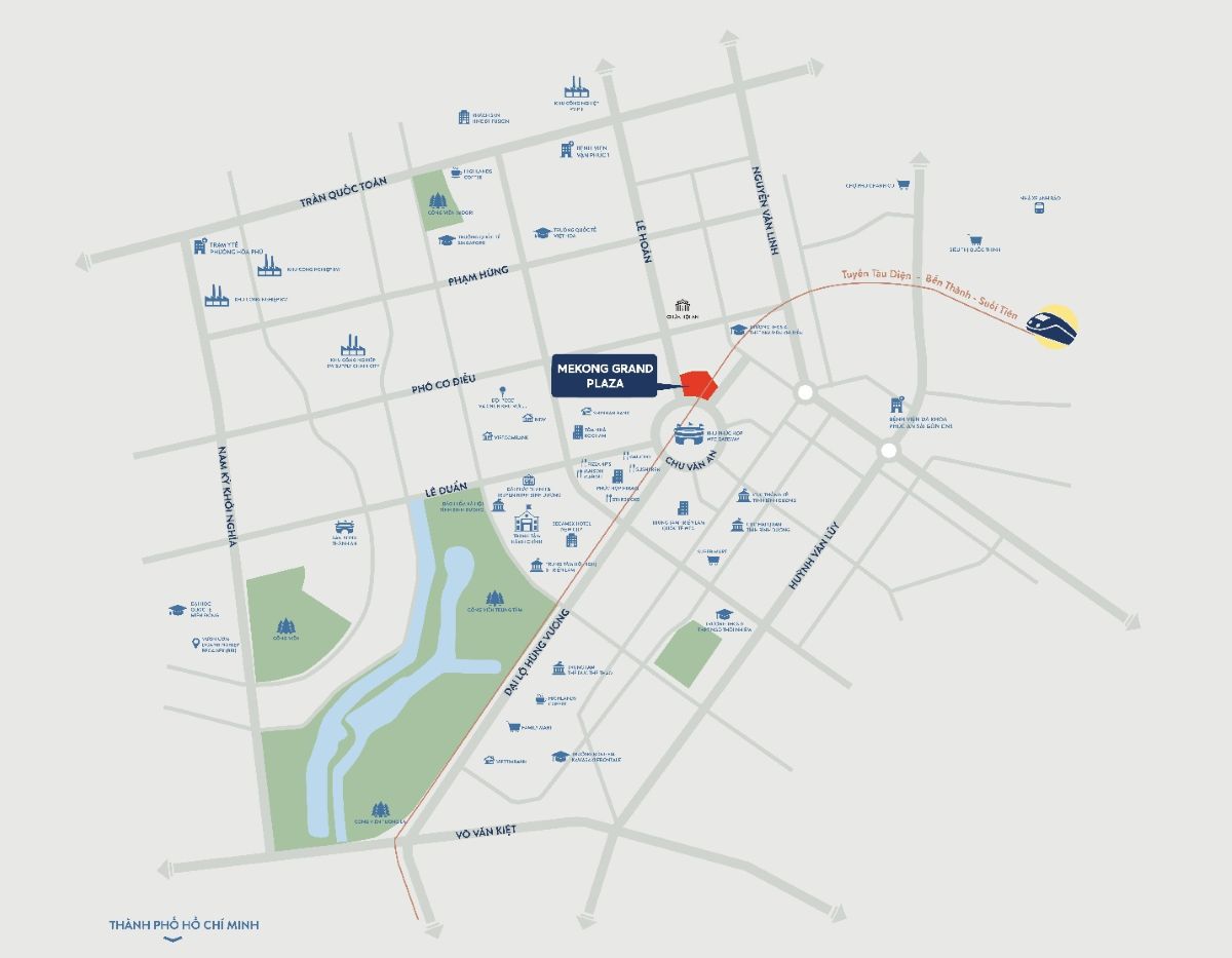Vị trí dự án Nam Mekong Grand Plaza Vị trí dự án Nam Mekong Grand Plaza
